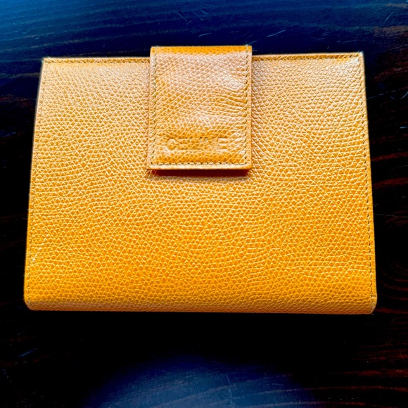 Stunning CELINE Orange (Mango) Compact Leather Wallet, Rare! - Picture 1 of 16
